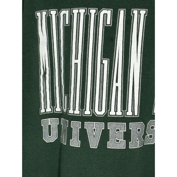 Vtg Michigan State Spartans Crewneck Sweatshirt 90s DOUBLE SIDE XL MSU Sparty - Picture 4 of 12